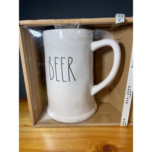 🍺new Rae Dunn Beer & Suds Steins Pint 2020 White - Picture 2 of 9